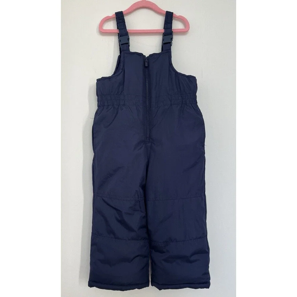 NWOT Carters Snowsuits Snow Bib Pants Navy Blue Toddler Boy Girl Size 4T